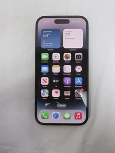 Apple iPhone 14 Pro A2650 128GB Black Unlocked 100% Battey Health - Picture 1 of 7