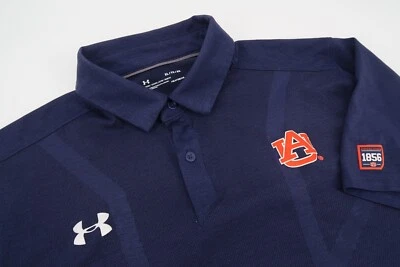 Auburn Tigers Under Armour Mens XL Navy Performance Polo Golf Shirt - Image 1 of 4