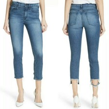 3x1 NYC W3 Straight Authentic Crop Jean Cammi Distressed Hem Women's Size 23 NWT
