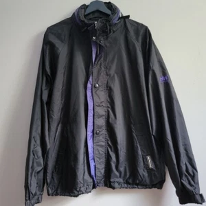 Helley Hansen Size Small Black and Purple Polyester Packable Rain Jacket - Picture 1 of 10