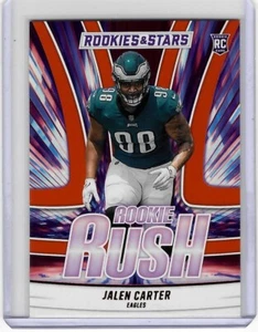 Philadelphia Eagles JALEN CARTER 2023 Rookies & Stars ROOKIE RUSH LONGEVITY Card - Picture 1 of 2