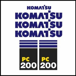 Komatsu PC200-7 Decals Sticker Kit for excavator - Foto 1 di 1
