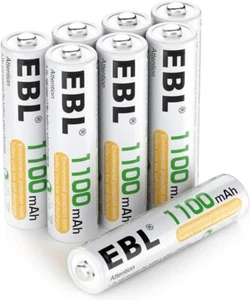 EBL AAA Akku 1100Mah 8 Stück - Wiederaufladbare Batterien AAA, Typ NI-MH Batteri - Bild 1 von 6