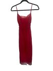 Vivienne Tam Vintage rotes Netz Midi Kleid Größe 0