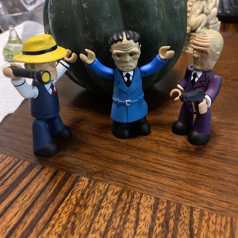 Mez-Itz Dick Tracy Figure Set Mezco 2003 Lot Of 3 Cover
