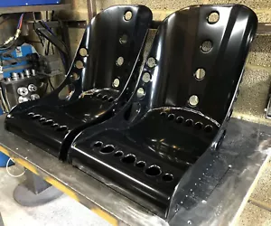 Aluminium Bucket Seat, Low Top Bomber Seat (x2) - Powder Coated - Classic, Mini - Picture 1 of 10