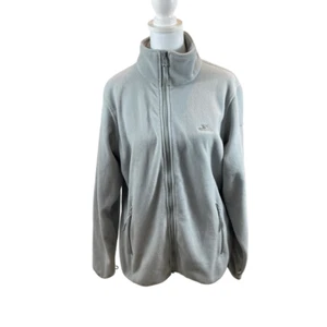 Ladies Grey Trespass Brand Macey Full Zip Fleece Jacket Size Large - Picture 1 of 14