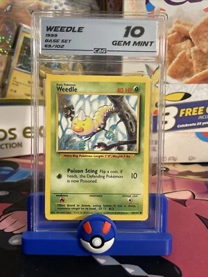 Pokemon Base Set 2 1999 2000 Weedle 100/130 Common CAG 10 Gem Mint - Image 1 of 2