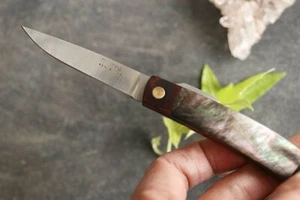 Kotoh Knives Pocket folding knife 55mm 440 stainless Black pearl Ironwood - Foto 1 di 10