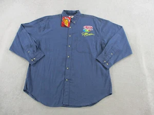 Nascar Shirt Men 2XL XXL Blue Jeff Gordon Dupont Racing Button Up Winners Circle - Picture 1 of 10
