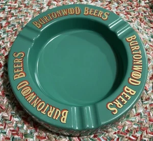 Cenicero Burtonwood Cerveza Melamina Bar Inglaterra Cervecería Publicidad Puros Verde - Imagen 1 de 7