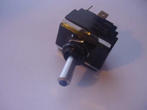 SEA RAY ON OFF BOAT SWITCH TOGGLE 5 POLE ON BLUE LIGHT SILVER STEM NEW - Bild 1 von 6