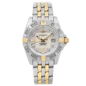 Breitling Galactic 32 Steel 18K Gold MOP Dial Quartz Watch B71356L2/A710-367D - Picture 1 of 6