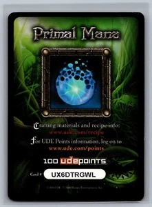 World of Warcraft TCG 2008 Primal Mana 100 UDE Points WOW Expired Code - Picture 1 of 2