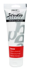 Pebeo Studio Acrylics Blanc Gesso Universel Apprêt 250ml pour Huile & Acrylique - Photo 1 sur 2