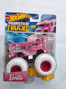 Barbie 🔥 1:64 Hot wheels 2023 Monster Trucks Camping-car truck - Picture 1 of 2