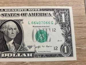 1963-B $1 Barr Note Radar Type Serial "L66407066G" CU Condition SKU# 35050 - Picture 1 of 3