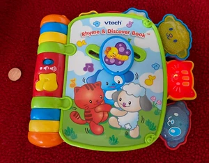 CLEAN & Nice ~ VTech RHYME & DISCOVER Educational Book for Babies Lights Music - Picture 1 of 11
