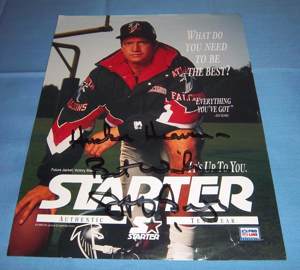 Atlanta Falcons Jeff George Signed Autographed 8.5x11 Photo Starter Ad Colts B - Image 1 of 1