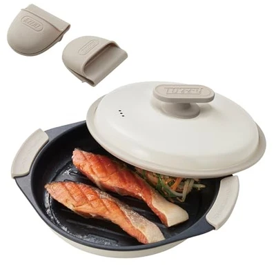 TOFFY Microwave Grill Pan K-MW3-PW Pure White Range Cooker Wave Plate 6 in 1 New - Image 1 of 4