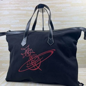 Vivienne Westwood Unisex Handtasche Tasche schwarz rot Kugel Canvas Freizeit Business A4 - Bild 1 von 10
