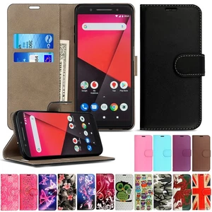Leather Flip Wallet Case For Vodafone Smart 4 6 7 Ultra N8 N9 V10 E9 X9 Cover - Picture 1 of 20