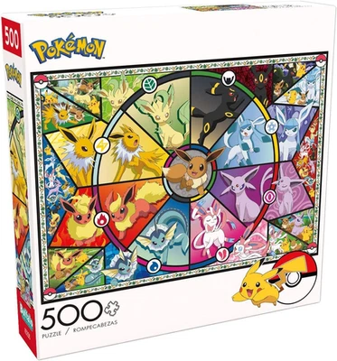 - Pokémon - Eevee'S Stained Glass - 500 Piece Jigsaw Puzzle - image 1 of 4
