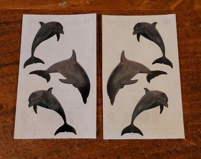 Mrs. Grossman Photoessence Two Half Sticker Strips ~ Dolphin Trio w/slight sheen - Image 1 of 3