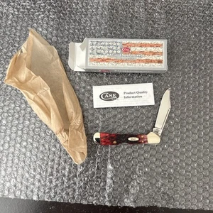 Authentic CASE XX 27385 MINI COPPERLOCK KNIFE CRIMSON PEACH SEED BONE 61749L SS - Picture 1 of 17