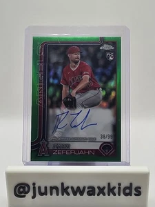 2025 Topps Chrome #RA-RZ Ryan Zeferjahn Green Refractor #/99 Auto - Picture 1 of 2