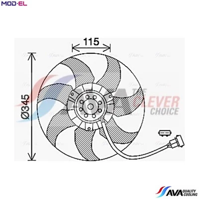 FAN ENGINE COOLING VN7541 FOR VW CARAVELLE/EUROVAN/IV/Bus/TRANSPORTER/Mk 2.0L - Image 1 of 4