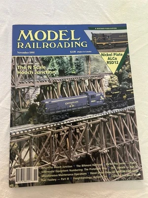 Model Railroading Magazine Nov 1995 N Scale Hooch Junction Wiesner Pub - Image 1 of 2