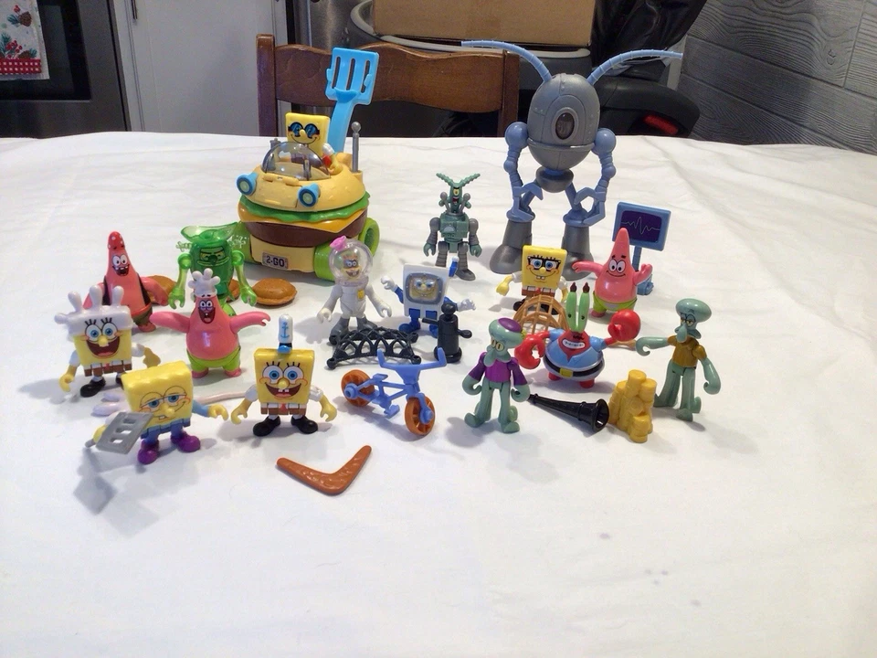 Lote grande de pantalones cuadrados Fisher Price Imaginext Bob Esponja Foto 1 de 4