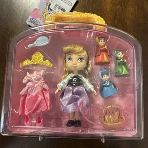 NEW Disney Animators' Collection Sleeping Beauty AURORA 5" Mini Doll Play Set - Foto 1 di 8