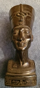 Nofretete altes Ägypten schwer schwarz schöne Ausformung Götter 20 cm gut RAR - Bild 1 von 8