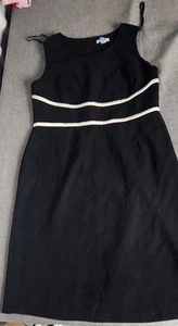 Vestido para mujer Cato colorblock línea A negro blanco sin mangas talla 16 hasta la rodilla - Imagen 1 de 6
