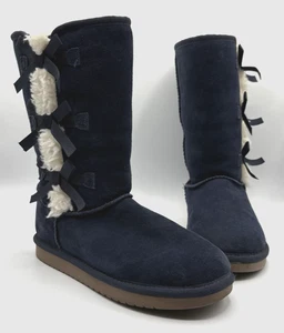 Bota alta para mujer KOOLABURRA by UGG Victoria talla 5 azul gamuza piel de oveja - Imagen 1 de 9