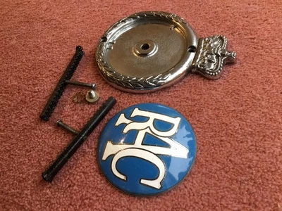 VINTAGE CAR BADGE .( RAC “PREMIUM” Type2 Associate Chrome Plated Brass + Enamel. - Image 1 of 4