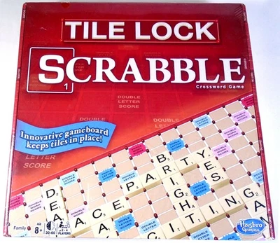 Juego de crucigramas Tile Lock Scrabble - Caja sellada - ¡Tablero de juego mantiene los azulejos en su lugar! Foto 1 de 2