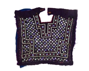 Ethnic Traditional Banjara Afghani Neck Yoke Hand Embroidery Black Patch Sewing - Picture 1 of 9