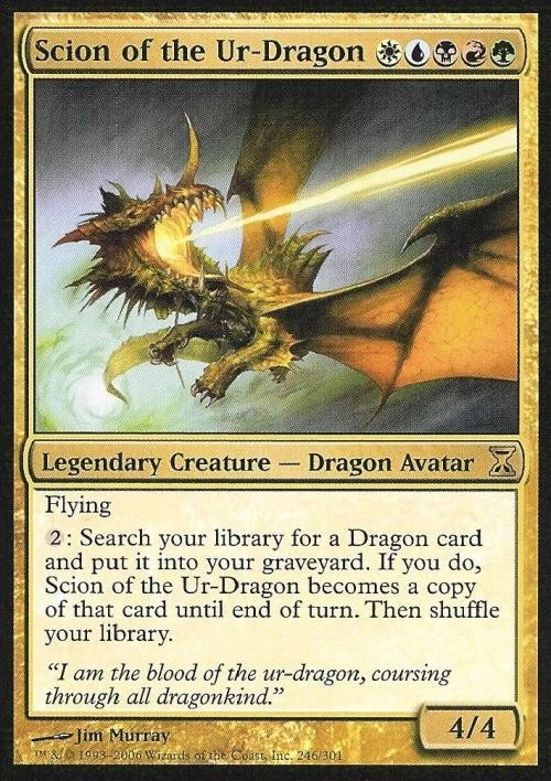 Scion of the Ur-Dragon -Foil Light Play MTG Time Spiral - Image 1 of 1
