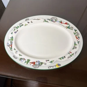 Seltene Lenox Schlitten Oval Platte 13 1/4" Weihnachtsmann Top Zustand - Bild 1 von 12