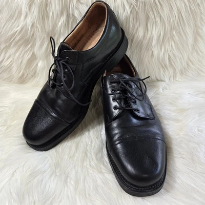 Bostonian Mens Size 10 ½W Dress Shoes Strada Oxfords Black Leather Lace Up 22711 - Image 1 of 4