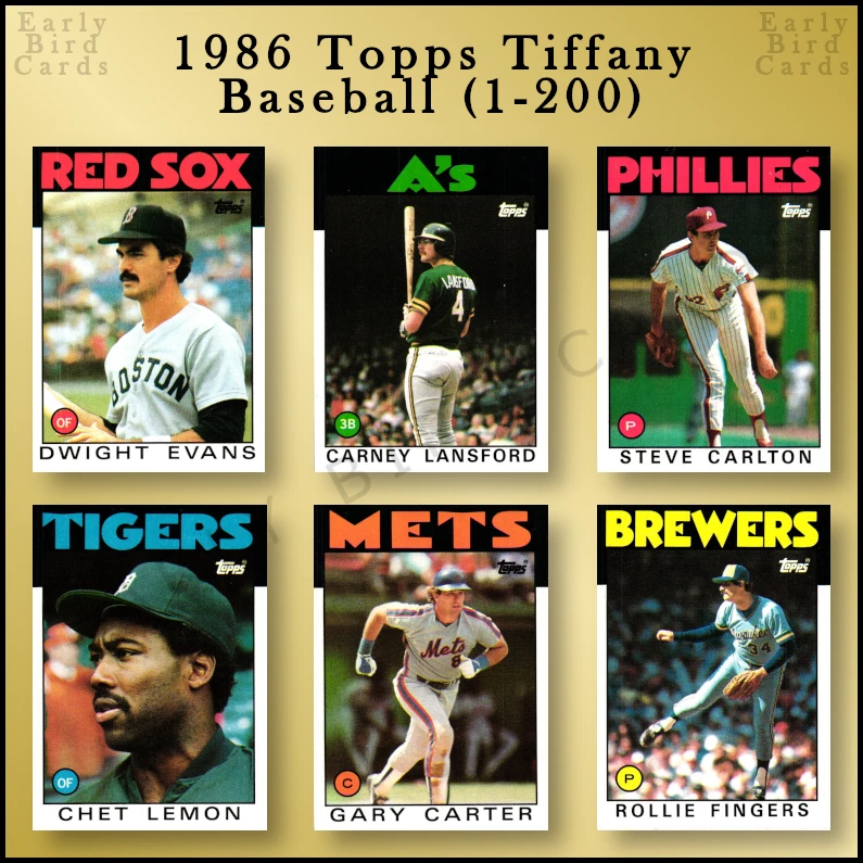 1986 Topps Tiffany Baseball (1-200) / U Pick Cards - Build Set / Buy4+ Save25% - Image 1 of 1