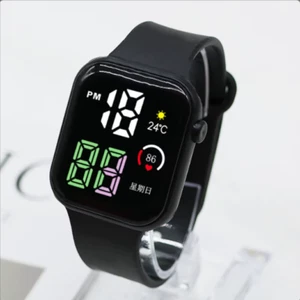 Reloj de pulsera digital deportivo LED para niños niños niños niñas relojes de color stock del Reino Unido - Imagen 1 de 21