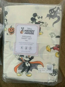Pottery Barn Kids Disney Mickey Mouse HALLOWEEN organic FULL sheet set - Picture 1 of 1