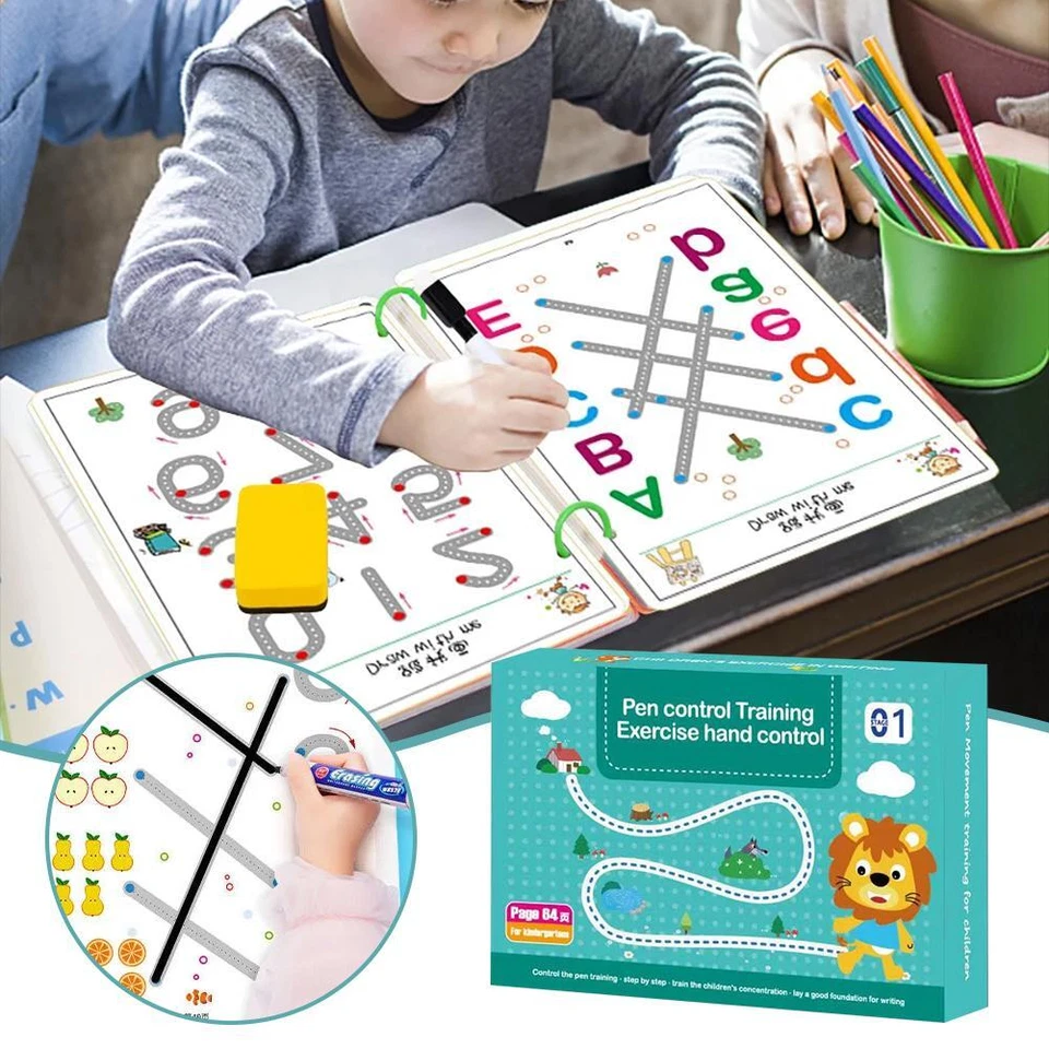 Wiederverwendbares Zauberübungsheft für Kinder, Lernbücher, schönes Schreib G5L3 - Bild 1 von 4