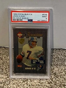 1994 Excalibur F/X EQ Gold Shield #FX6 JOHN ELWAY -PSA 9 - Collector's Edge - Bild 1 von 2