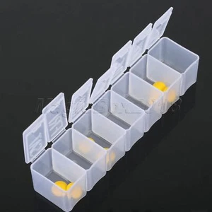 Clear Pills Medicine Tablet Case 7 Day Weekly Dispenser Holder Organizer Boxes - Picture 1 of 10