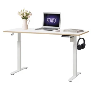 160 cm Elektrisch höhenverstellbarer Schreibtisch mit durchgehender Tischplatte - Bild 1 von 13